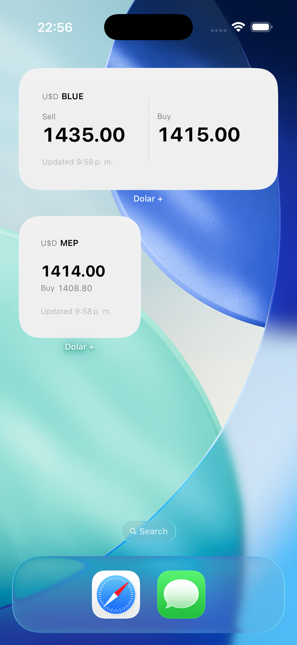 Dolar+ – Rates widget